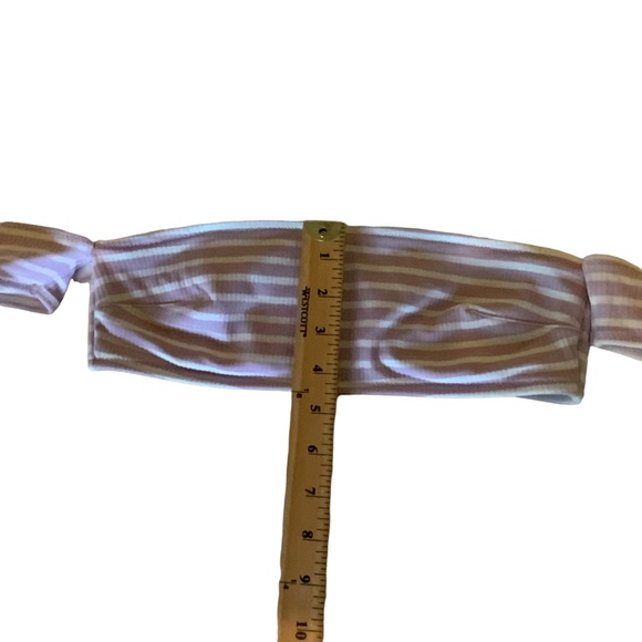 Aerie Top Lavender And White Ribbed  Micro Tube Top Off The Shoulder Size SP - Picture 5 of 10